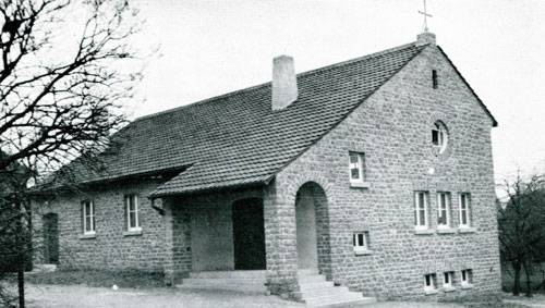 Bild Kirche vor Erweiterungsbau und Bau des Glockenturms