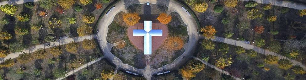 Bild Luthergarten aus der Vogelperspektive